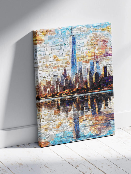 Stunning NYC Skyline Mosaic Art - Unique Wall Décor for Home and Office | Perfect Gift for Art Lovers AtelierMosaics