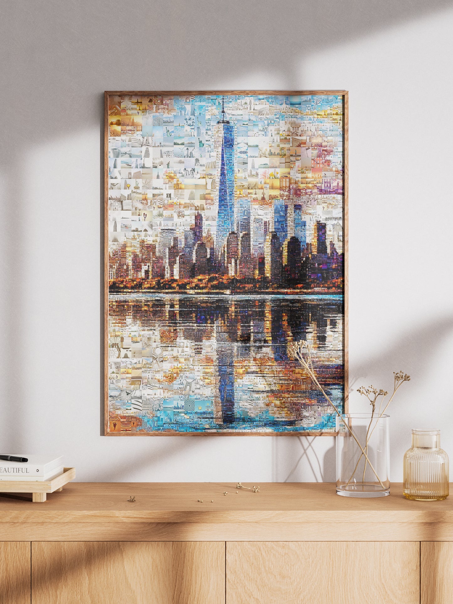 Stunning NYC Skyline Mosaic Art - Unique Wall Décor for Home and Office | Perfect Gift for Art Lovers AtelierMosaics