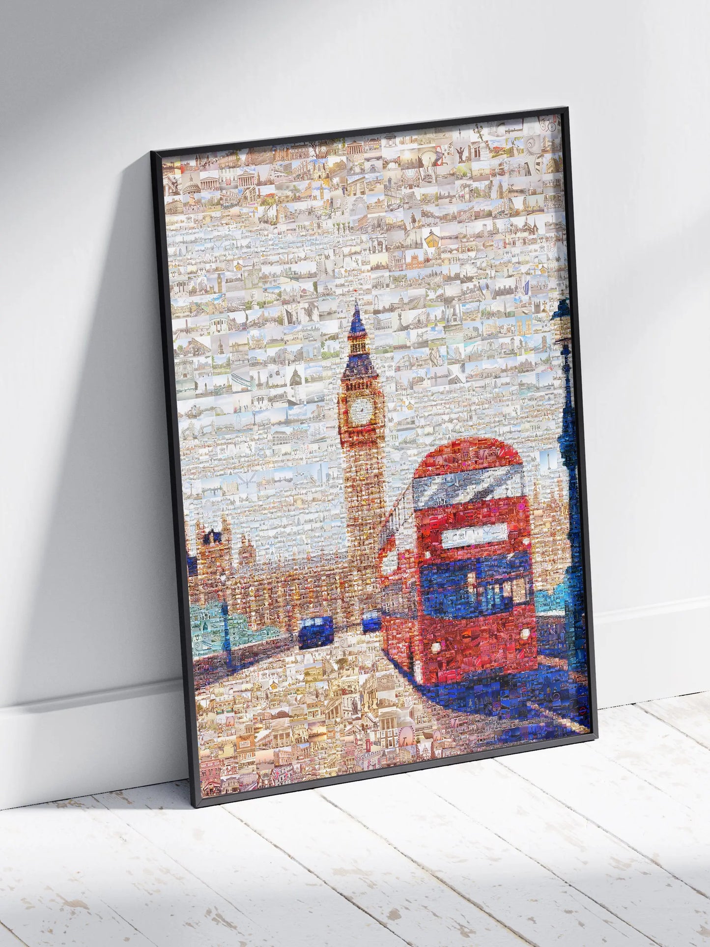 Stunning London Mosaic Art - Iconic Red Double Decker Bus & Big Ben | Perfect Wall Decor AtelierMosaics