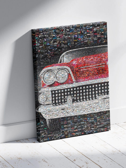 Vintage Car Mosaic Artwork - Unique Automotive Wall Art for Car Enthusiasts and Collectors AtelierMosaics