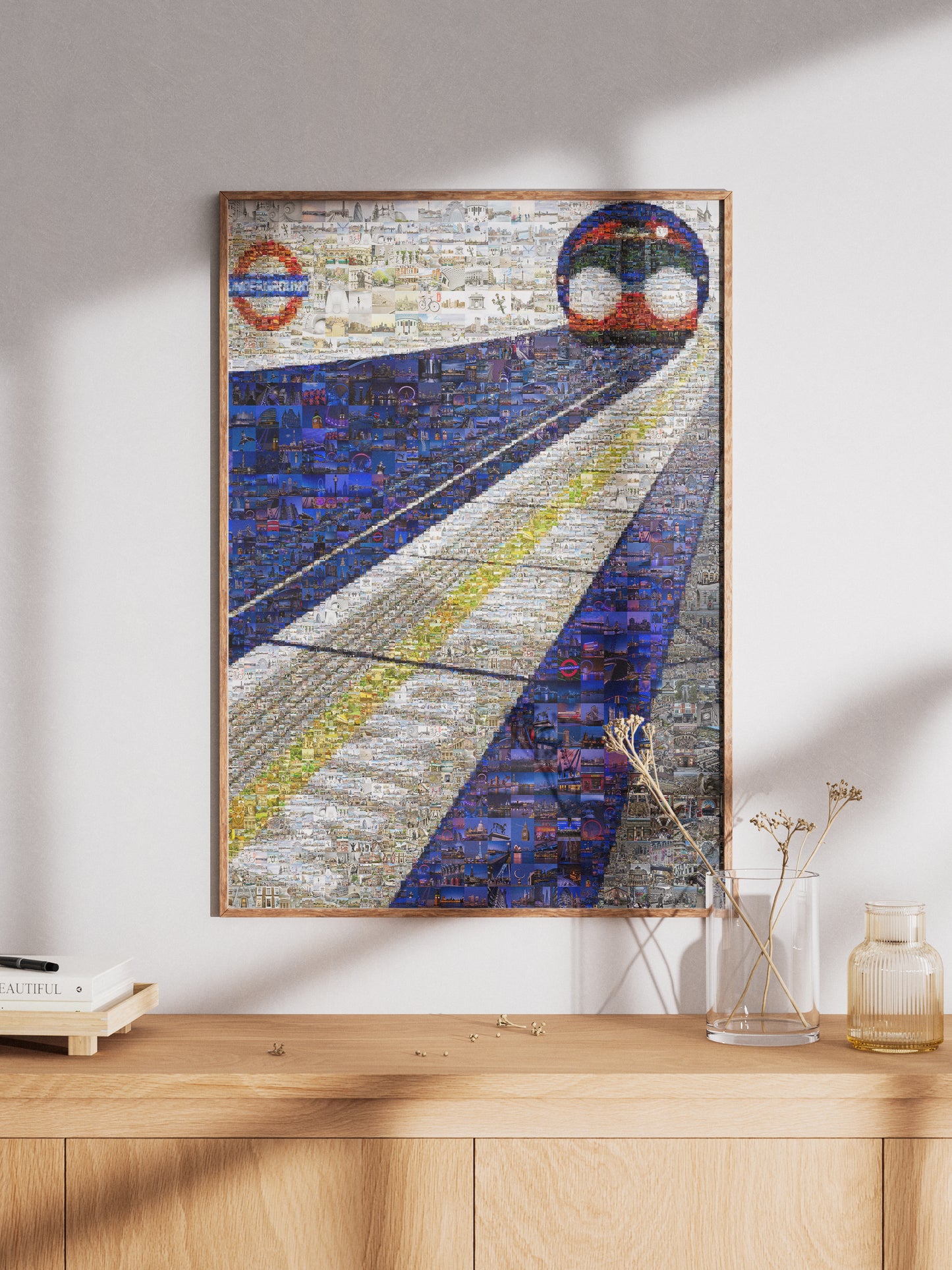Stunning London Mosaic Artwork - Iconic Underground Train and City Landmarks AtelierMosaics