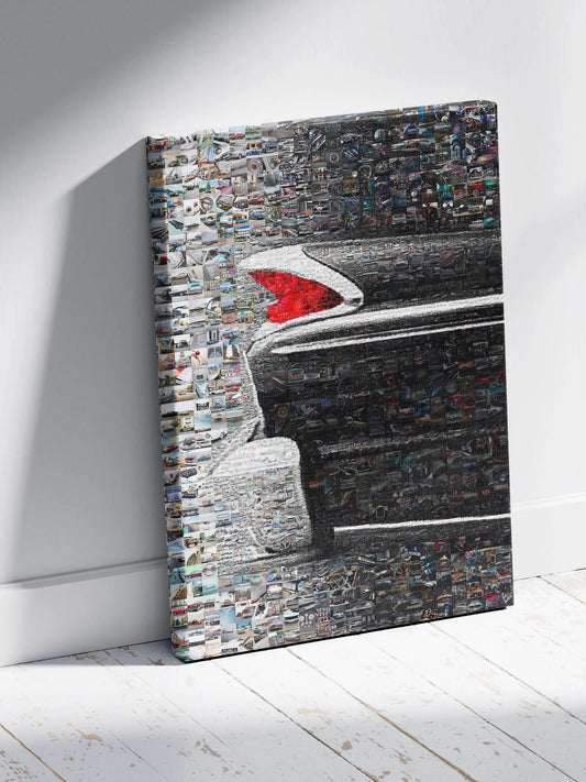 Stunning Automotive Mosaic Art - Vintage Car Collage for Car Enthusiasts and Home Decor AtelierMosaics
