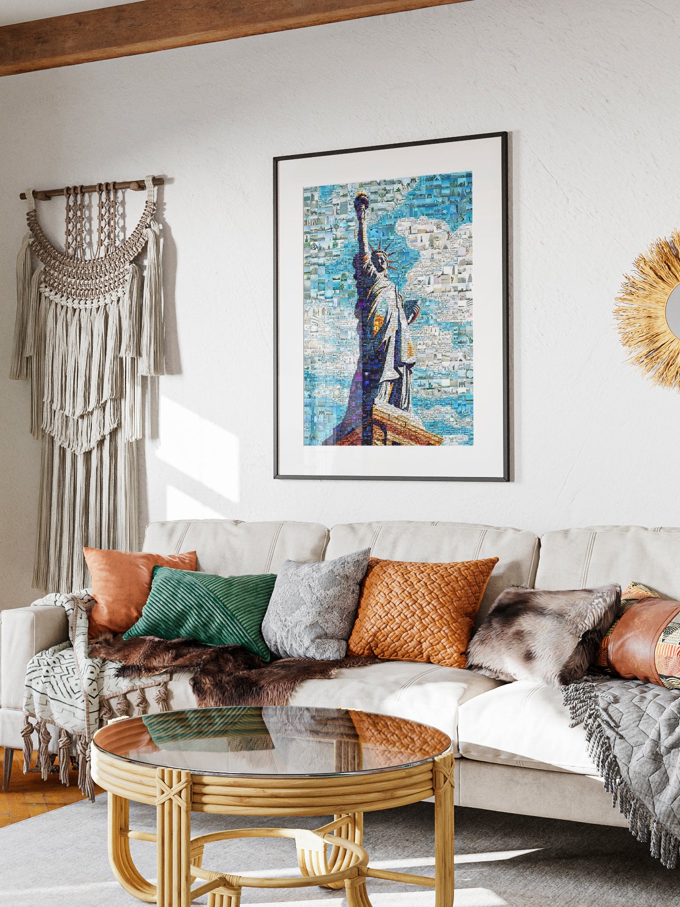 Stunning Mosaic Art of the Statue of Liberty - Unique Home Decor Piece AtelierMosaics