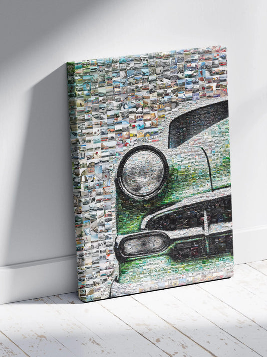 Vintage Car Mosaic Art - Unique Wall Decor for Automotive Enthusiasts AtelierMosaics