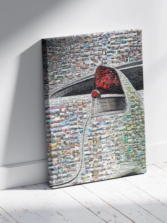 Stunning Automotive Mosaic Art - Unique Car-Themed Wall Decor for Auto Enthusiasts AtelierMosaics