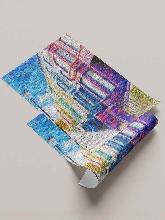 Stunning London Mosaic Artwork - Vibrant Cityscape Collage for Home Décor AtelierMosaics