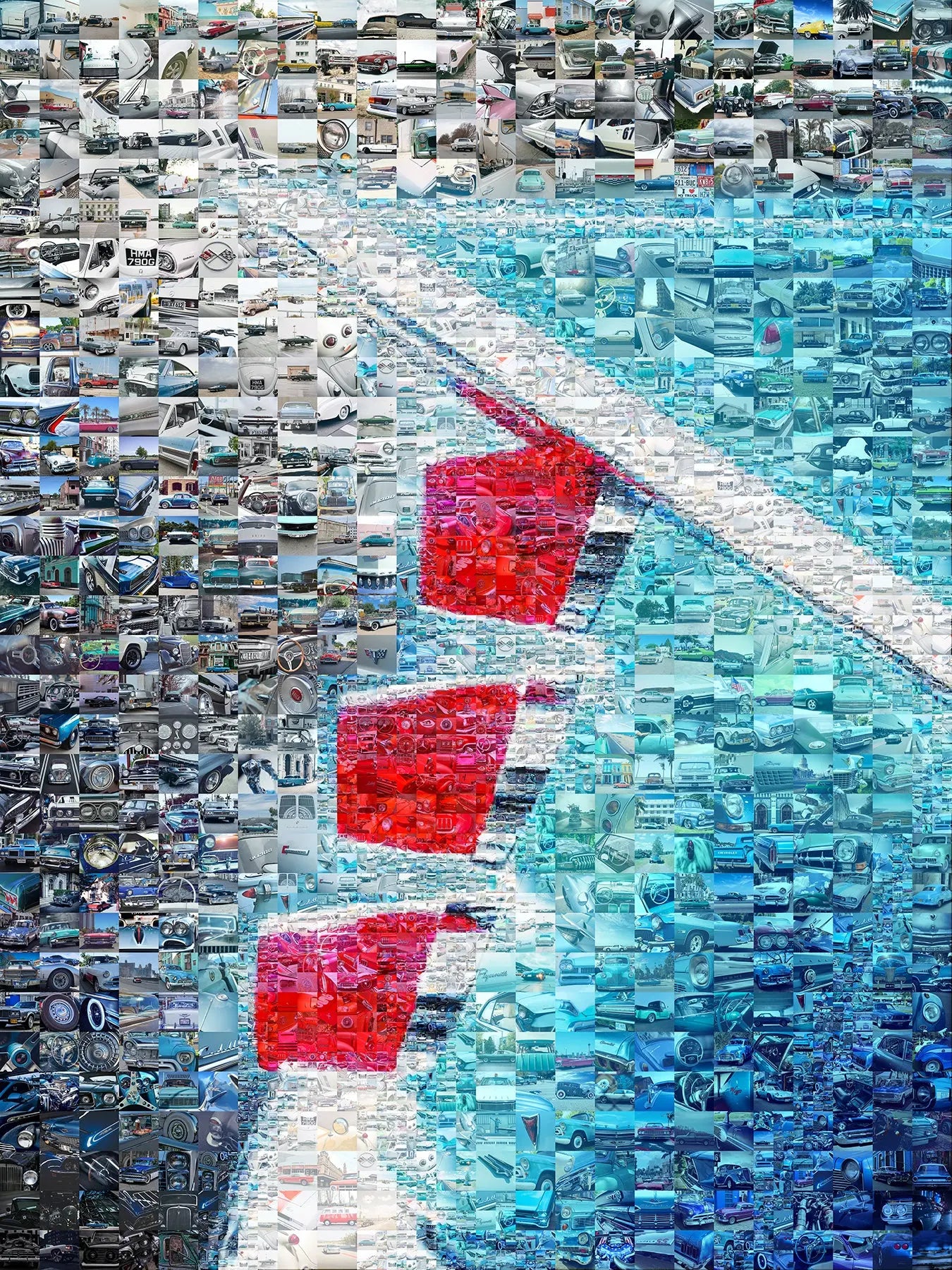 Stunning Automotive Mosaic Art - Unique Wall Décor for Car Enthusiasts and Art Lovers AtelierMosaics