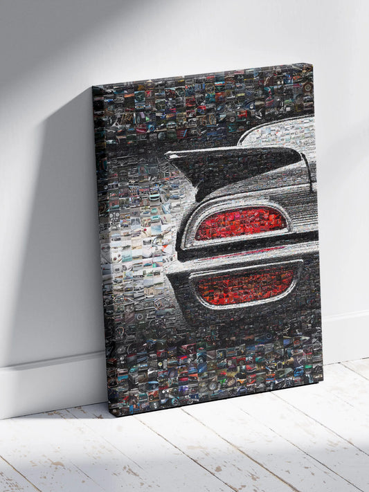 Stunning Car Mosaic Artwork - Unique Automotive Wall Decor for Car Lovers and Enthusiasts AtelierMosaics