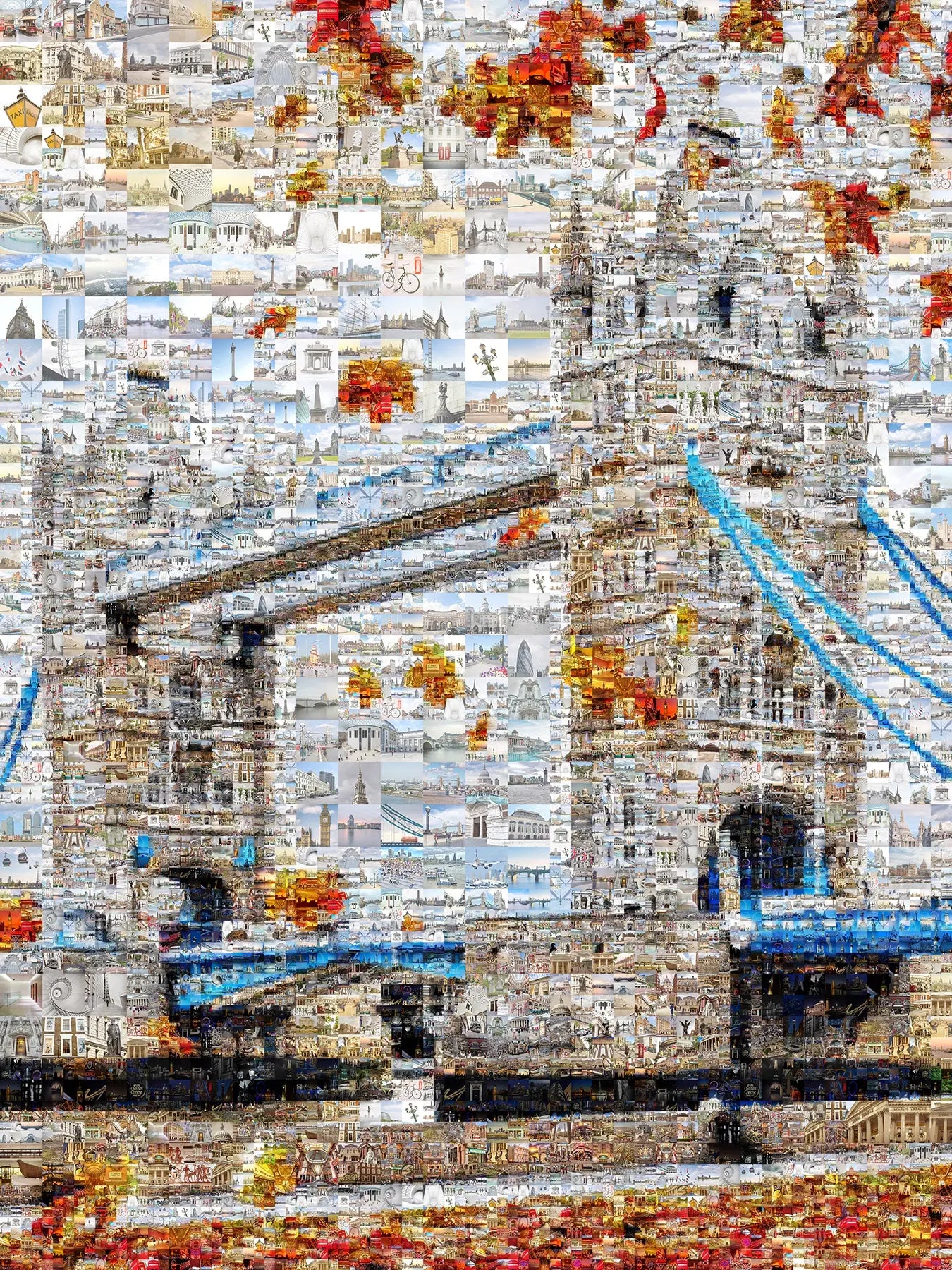 Stunning London Mosaic Artwork - Iconic Tower Bridge Featuring 100s of Images - Perfect Wall Decor AtelierMosaics
