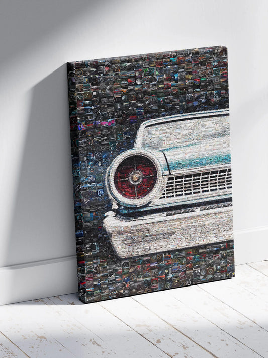 Vintage Car Mosaic Art - Unique Automotive Wall Decor for Car Enthusiasts AtelierMosaics