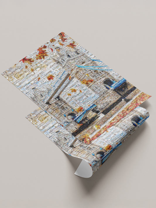 Stunning London Mosaic Artwork - Iconic Tower Bridge Featuring 100s of Images - Perfect Wall Decor AtelierMosaics
