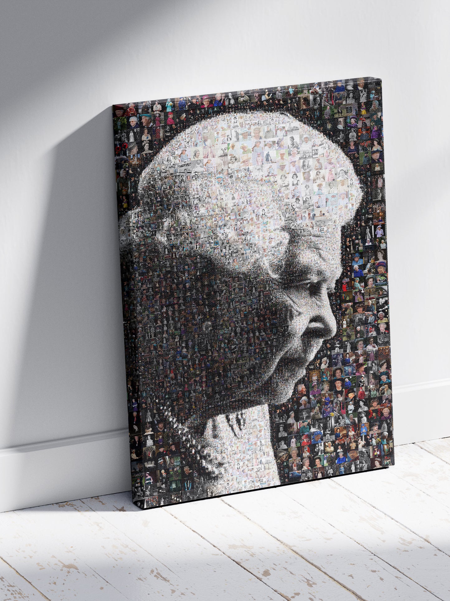 Elegant Elizabeth II Mosaic Artwork - Tribute to the Queen of the UK | Royal Wall Art