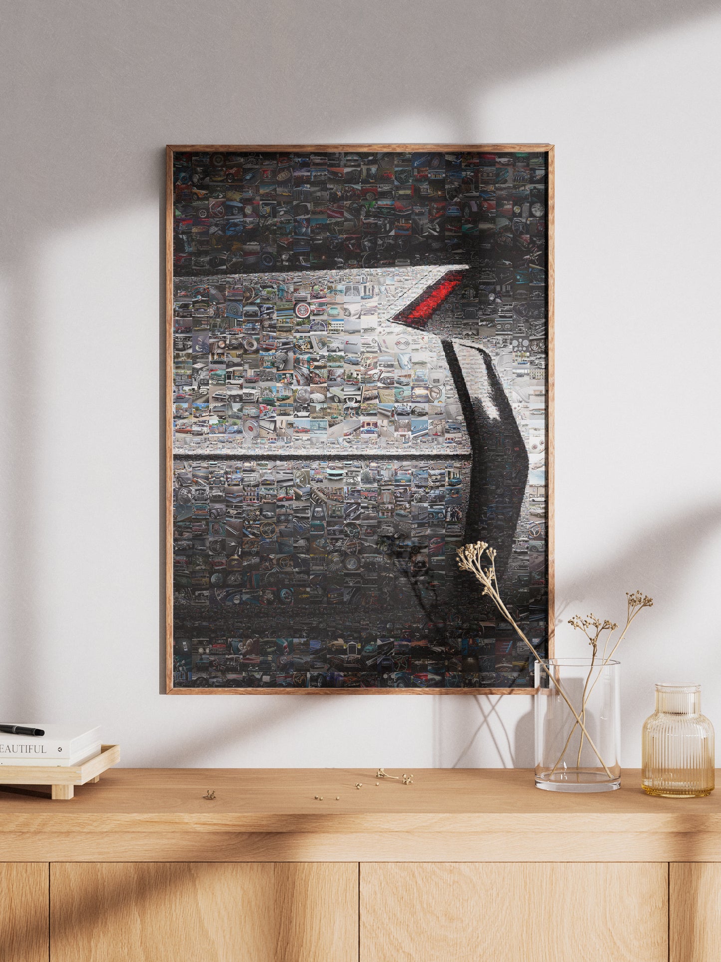 Stunning Automotive Mosaic Artwork: Classic Cars Collage for Car Enthusiasts and Decor Lovers AtelierMosaics