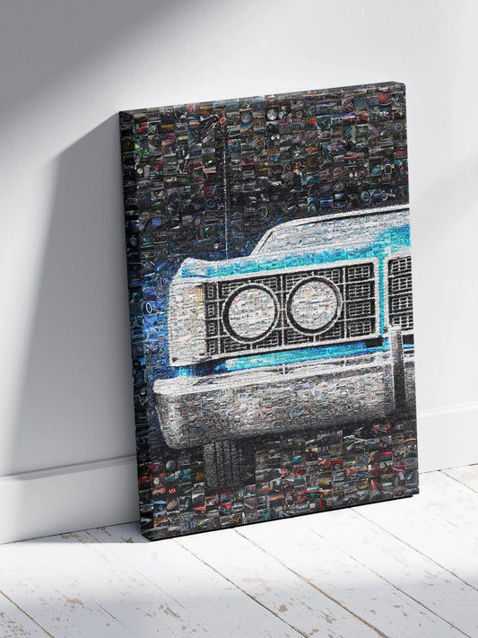 Stunning Mosaic Artwork of Classic Cars - Unique Wall Decor for Auto Enthusiasts AtelierMosaics
