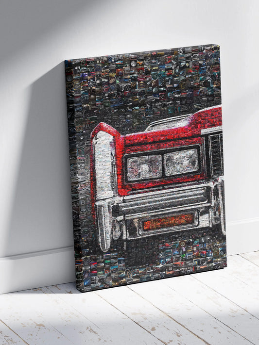 Vibrant Mosaic Art of Classic Cars | Unique Automotive Wall Decor for Car Enthusiasts AtelierMosaics