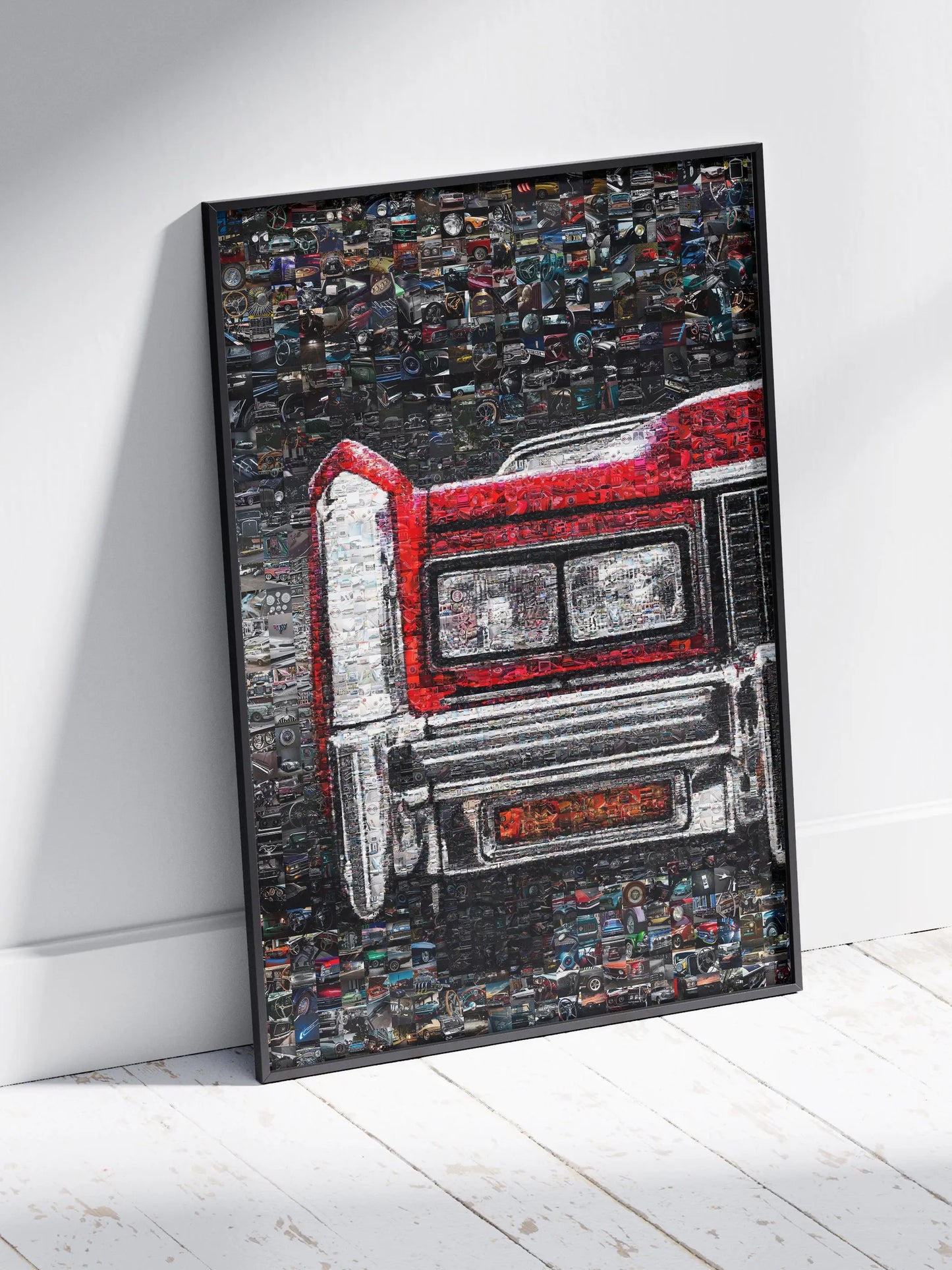 Vibrant Mosaic Art of Classic Cars | Unique Automotive Wall Decor for Car Enthusiasts AtelierMosaics