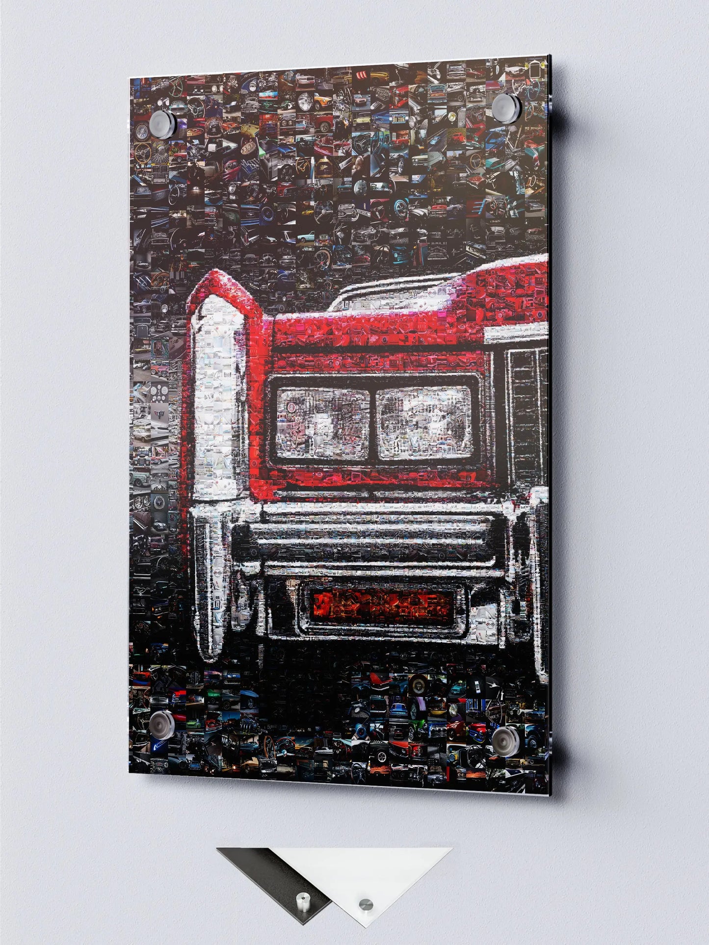 Vibrant Mosaic Art of Classic Cars | Unique Automotive Wall Decor for Car Enthusiasts AtelierMosaics