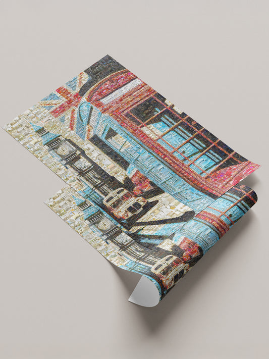 Stunning London Mosaic Artwork Featuring Iconic Landmarks and Culture - Perfect for Home Decor AtelierMosaics