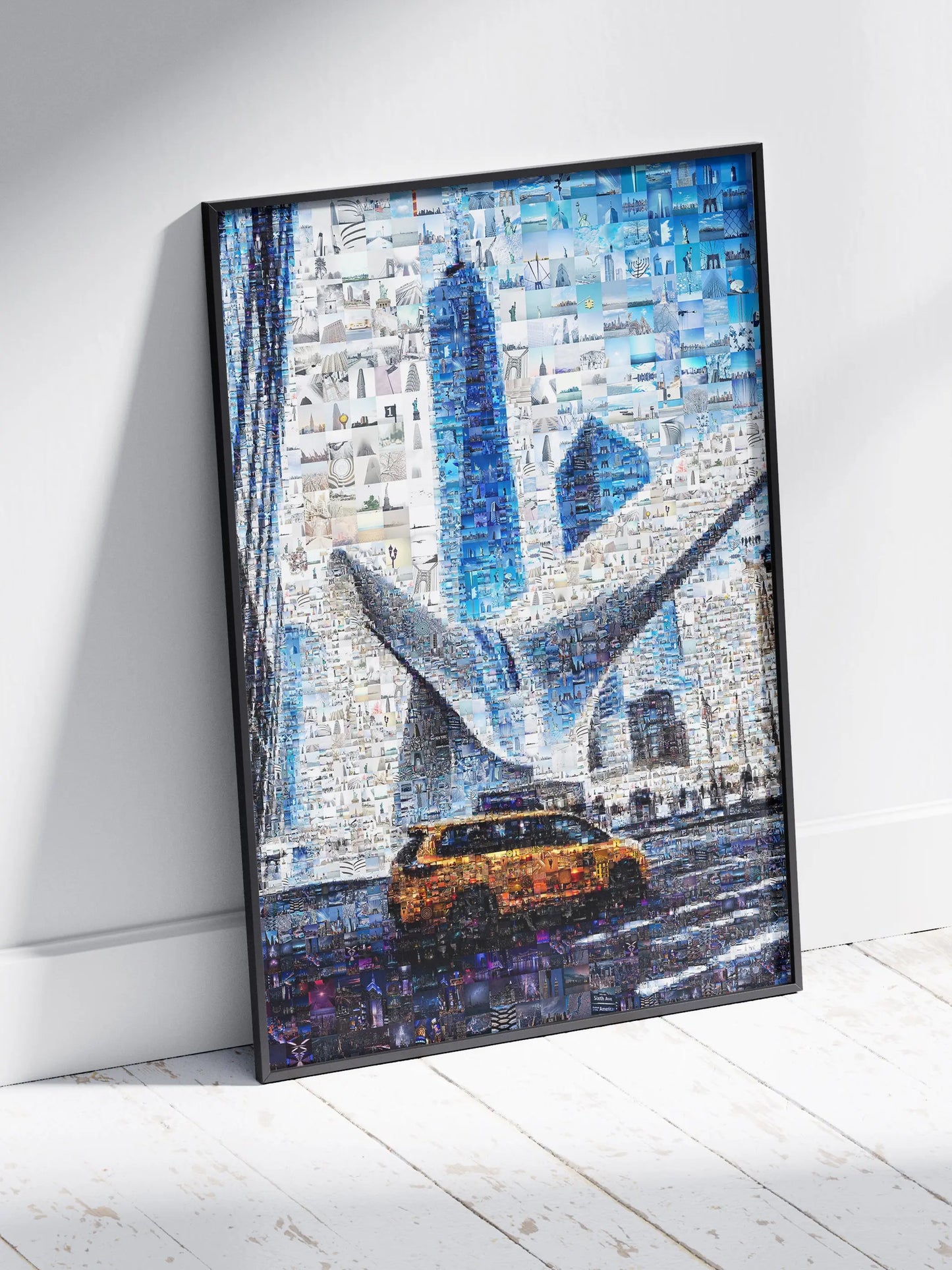 Stunning NYC Mosaic Artwork - Captivating Cityscape with Iconic Landmarks & Vibrant Colors AtelierMosaics