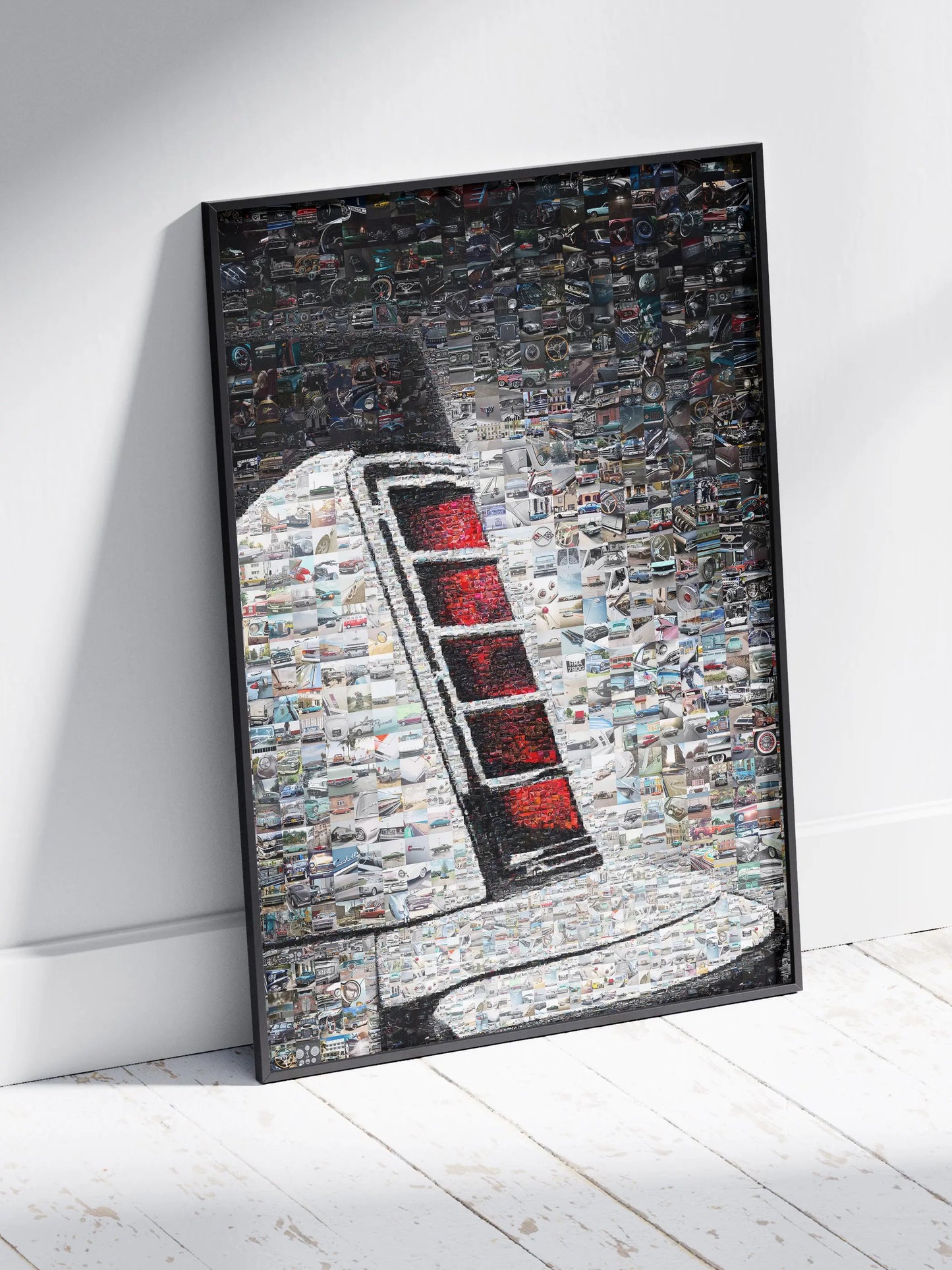 Stunning Automotive Mosaic Art - Unique Vintage Car Collage for Car Lovers and Art Enthusiasts AtelierMosaics