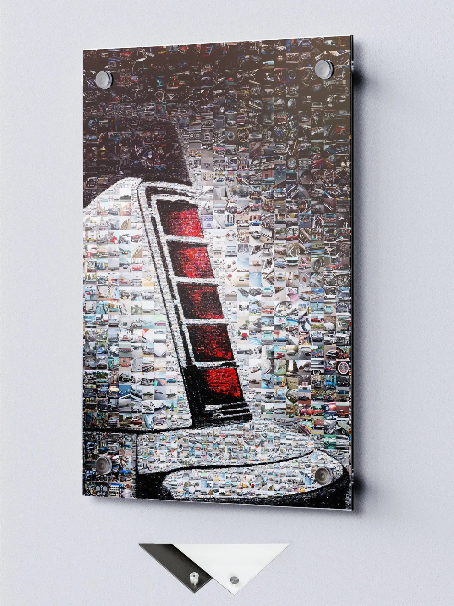 Stunning Automotive Mosaic Art - Unique Vintage Car Collage for Car Lovers and Art Enthusiasts AtelierMosaics