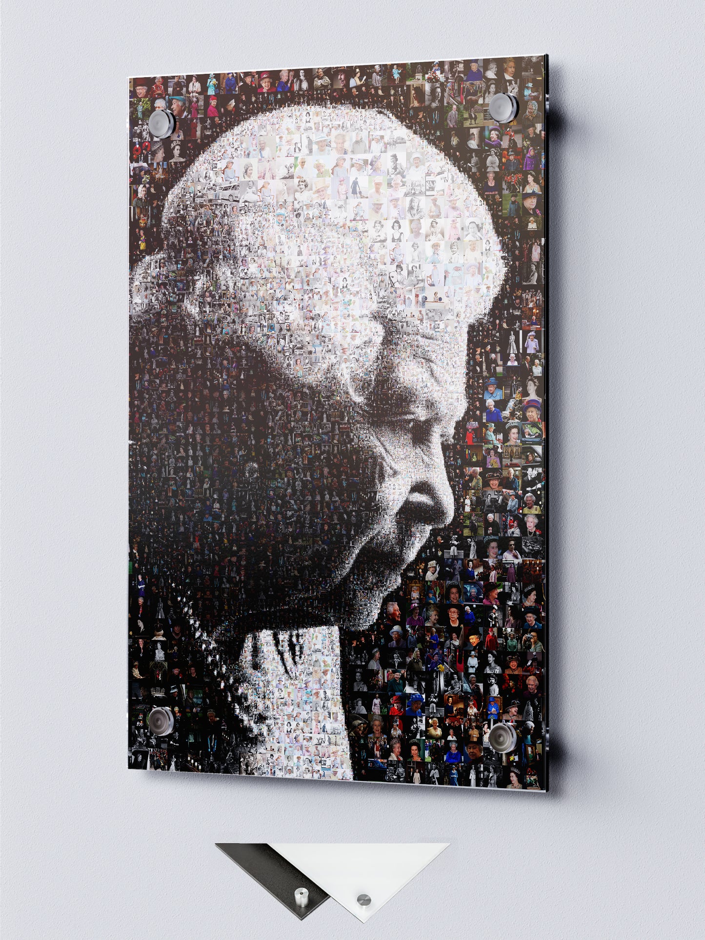 Elegant Elizabeth II Mosaic Artwork - Tribute to the Queen of the UK | Royal Wall Art