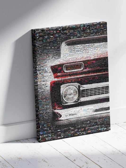 Vintage Car Mosaic Artwork - Unique Wall Decor for Auto Enthusiasts and Collectors AtelierMosaics