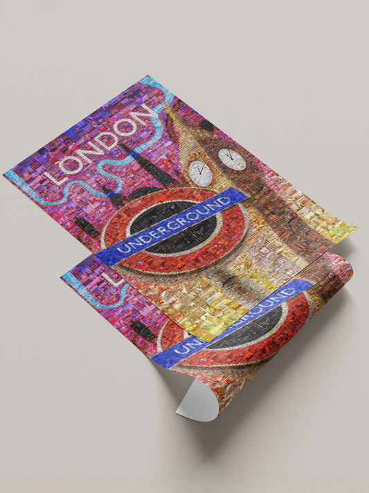Stunning London Mosaic Artwork - Iconic Underground Design with Vibrant City Scenes AtelierMosaics