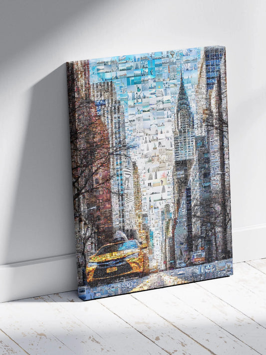Stunning New York City Mosaic Artwork - Unique Urban Art Print for Home or Office Decor AtelierMosaics