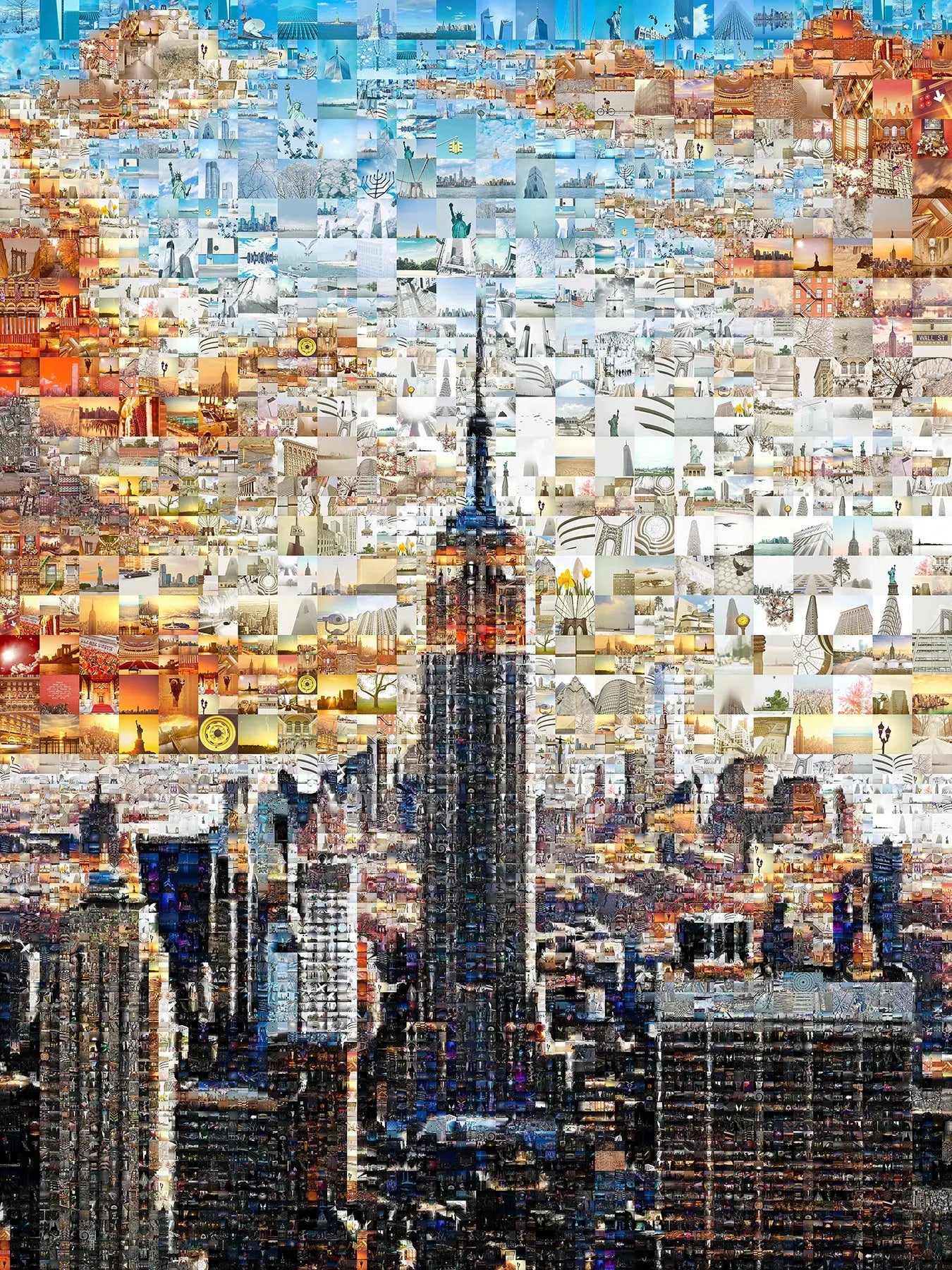 Stunning New York City Mosaic Art - Iconic Skyline & Cultural Collage for Home Decor AtelierMosaics