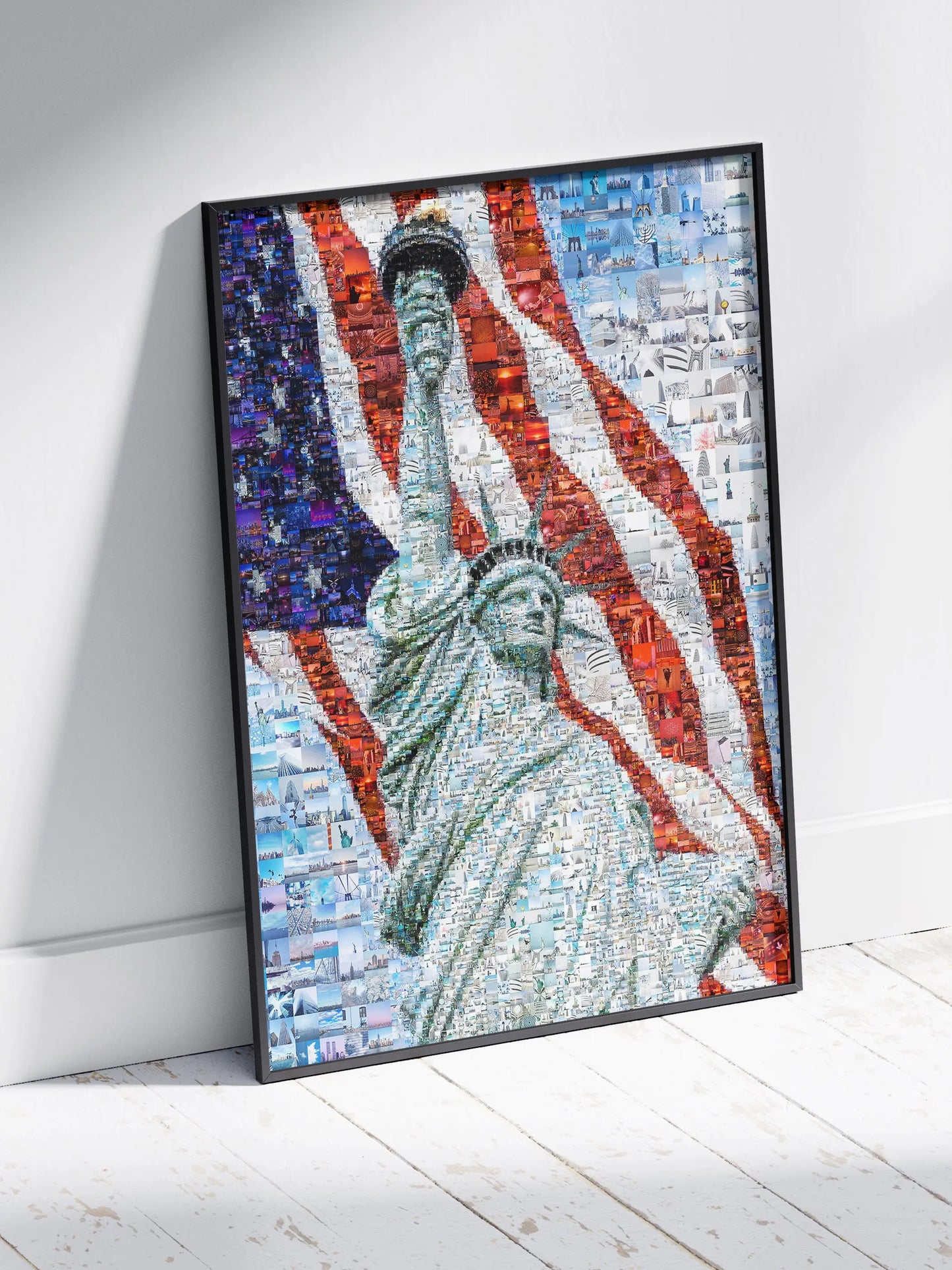 Stunning Mosaic Artwork of the Statue of Liberty and American Flag - Perfect for Home or Office Decor AtelierMosaics