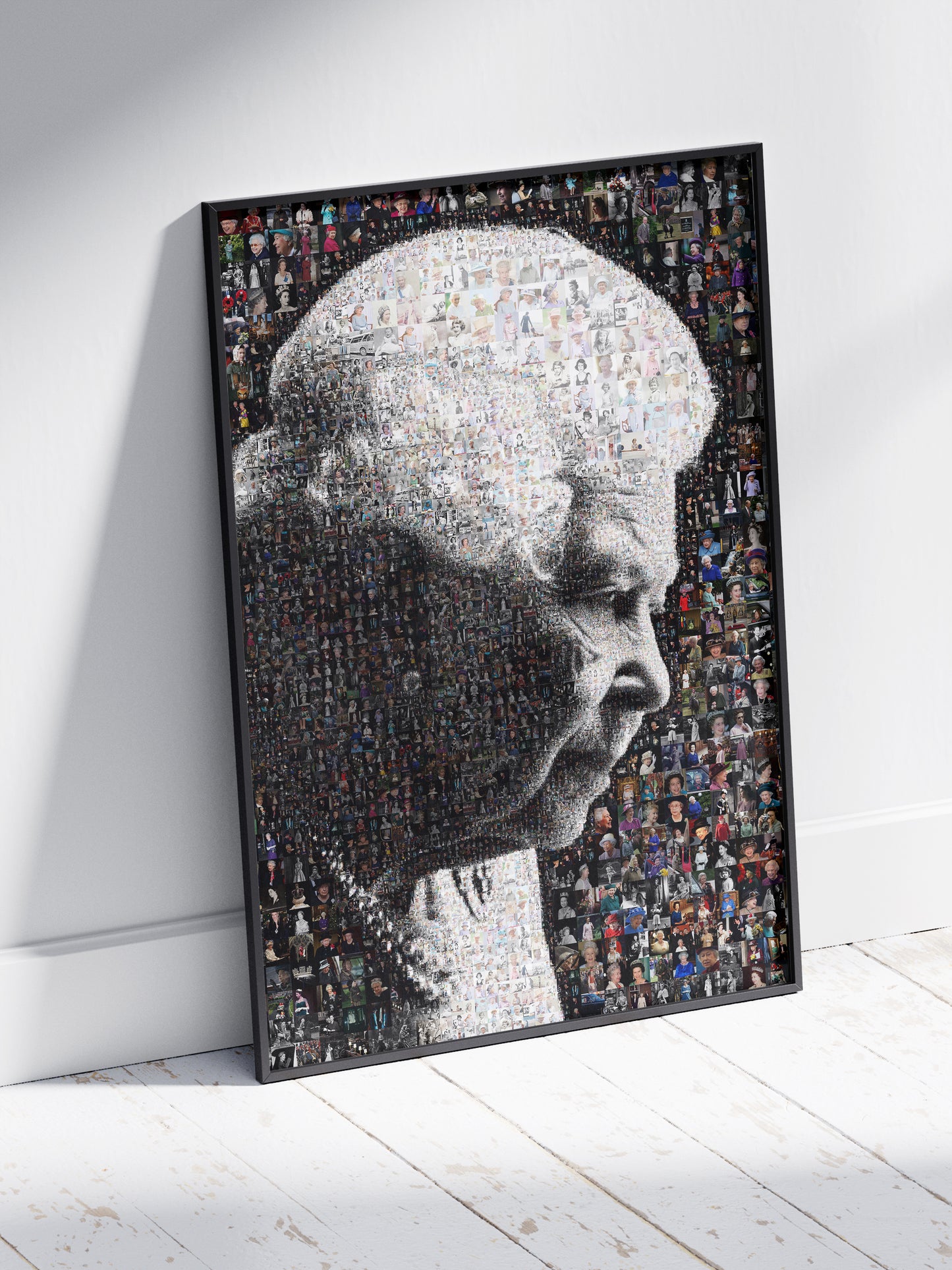 Elegant Elizabeth II Mosaic Artwork - Tribute to the Queen of the UK | Royal Wall Art