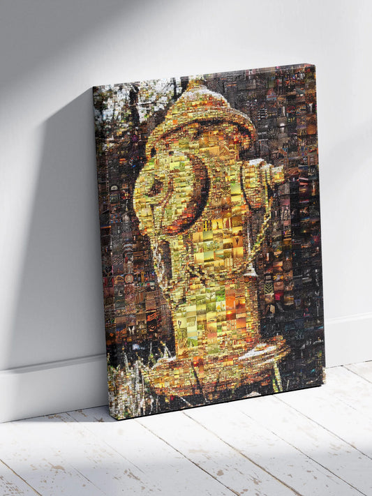 Vibrant Mosaic Art of a Fire Hydrant - Unique Home Decor Piece for Art Lovers AtelierMosaics