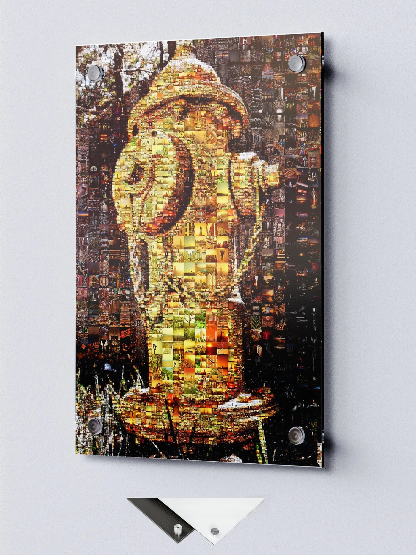 Vibrant Mosaic Art of a Fire Hydrant - Unique Home Decor Piece for Art Lovers AtelierMosaics