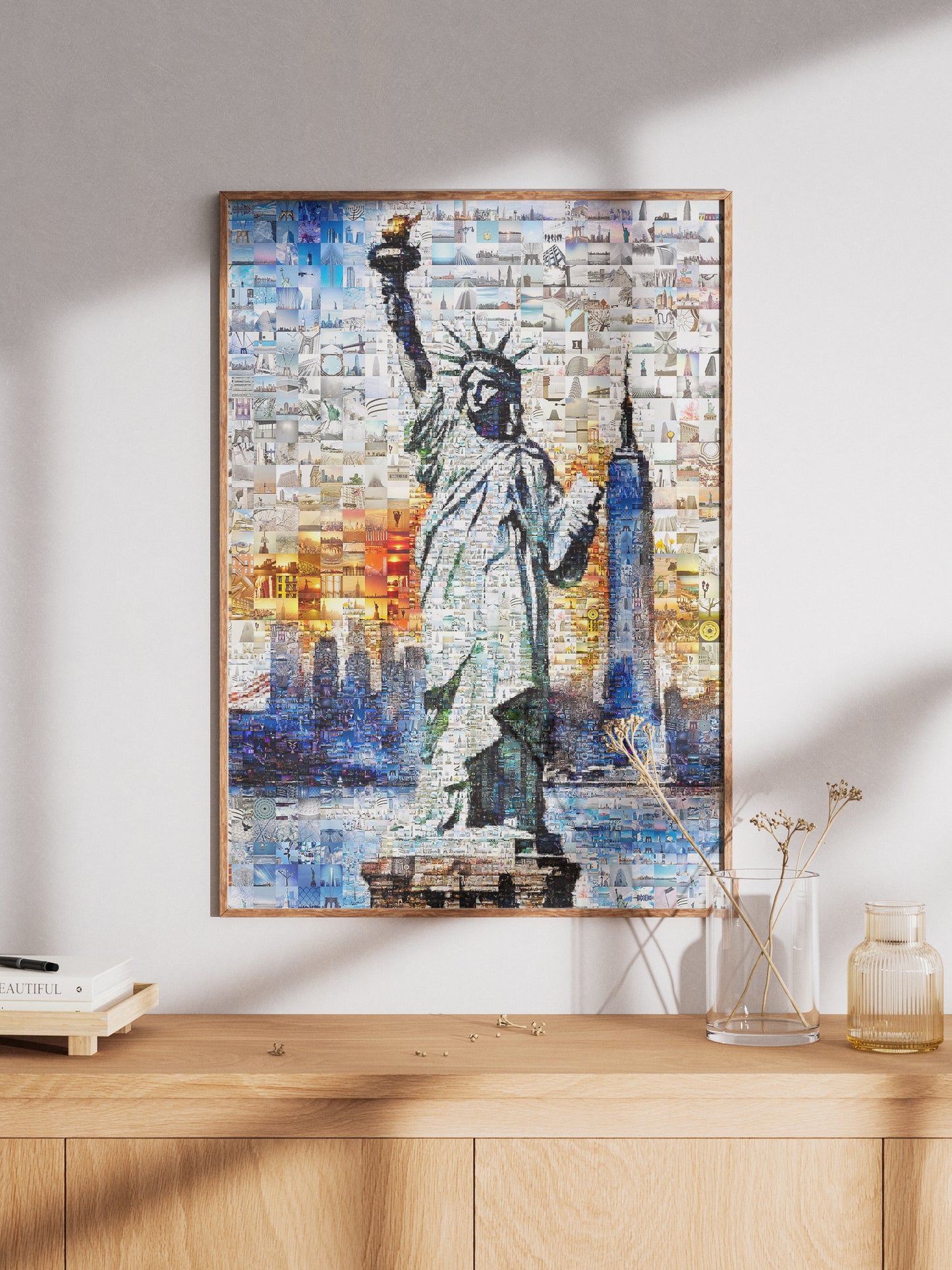 Stunning Liberty Mosaic Artwork - Iconic NYC Landmark in a Unique Collage Design AtelierMosaics
