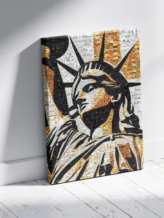 Statue of Liberty Mosaic Art: Unique Wall Decor for Home & Office | Stunning Collectible Art Piece AtelierMosaics