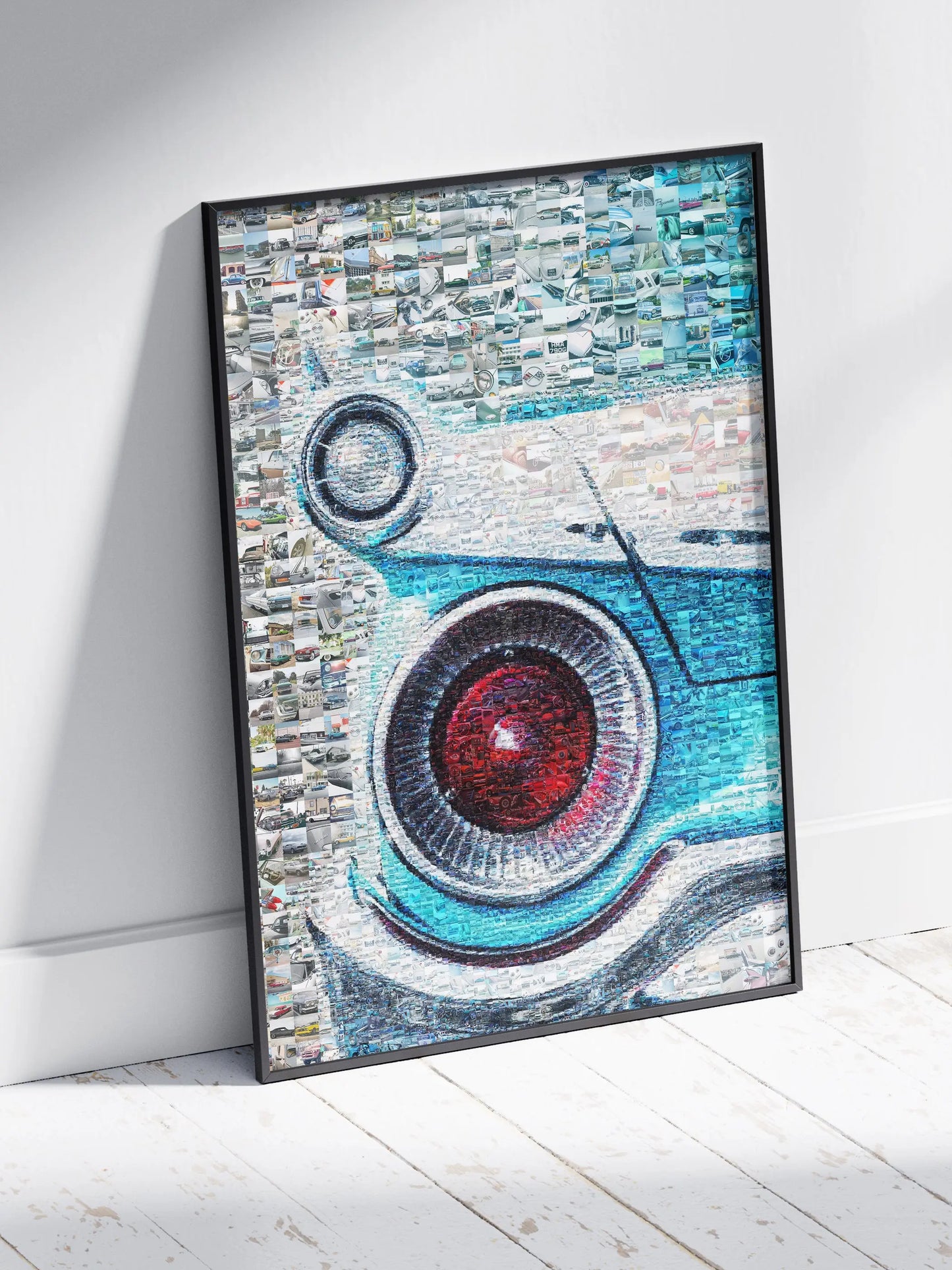 Vibrant Mosaic Artwork Featuring Classic Cars - Unique Wall Art for Car Enthusiasts AtelierMosaics