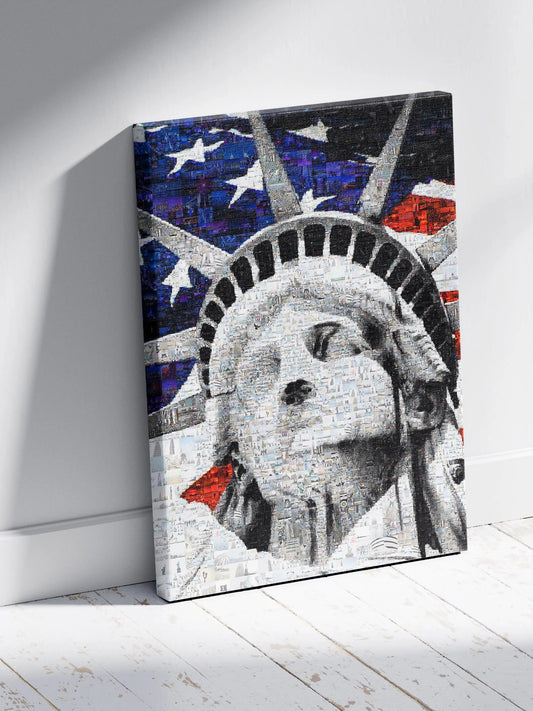 Stunning Mosaic Artwork of the Statue of Liberty - Iconic American Home Decor AtelierMosaics