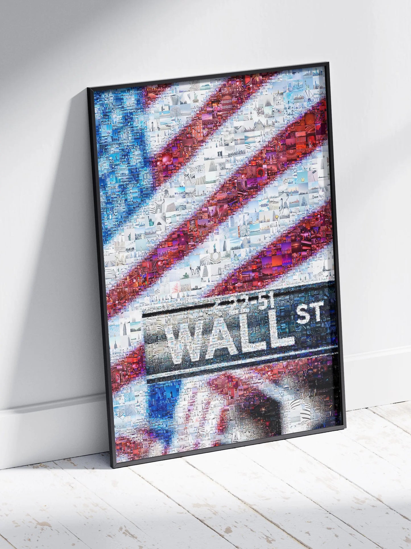 Vibrant American Flag Mosaic Art – Wall Street Inspired Home Decor for Modern Spaces AtelierMosaics