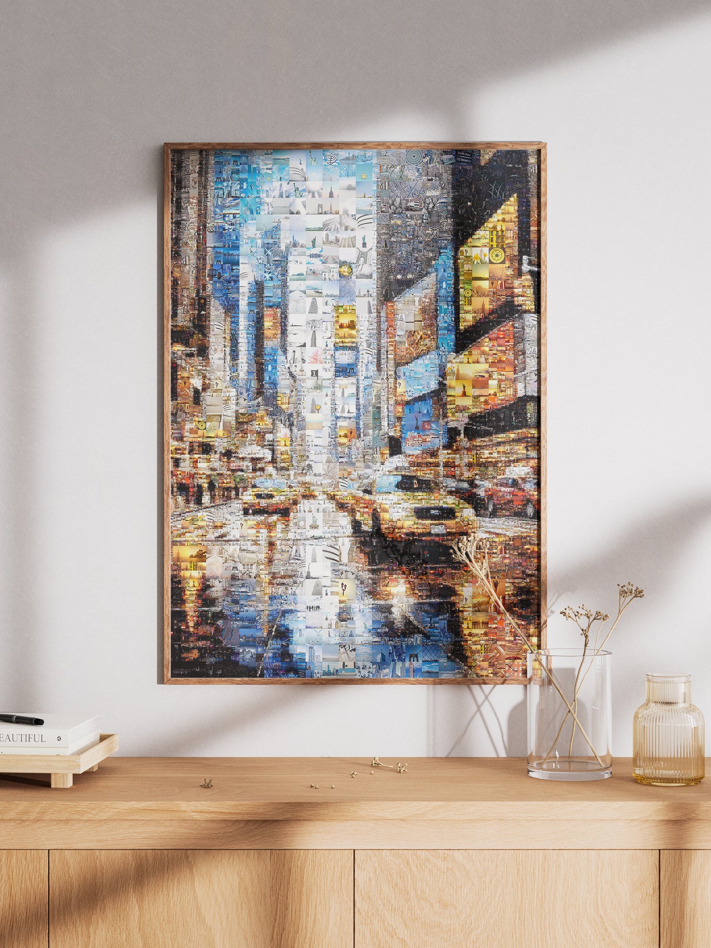 Urban Mosaic Artwork: Captivating Cityscape Made of Iconic Images | Unique Wall Art for Home & Office Decor AtelierMosaics