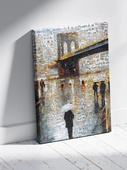 Stunning Brooklyn Bridge Mosaic Art - Unique Cityscape Wall Decor AtelierMosaics