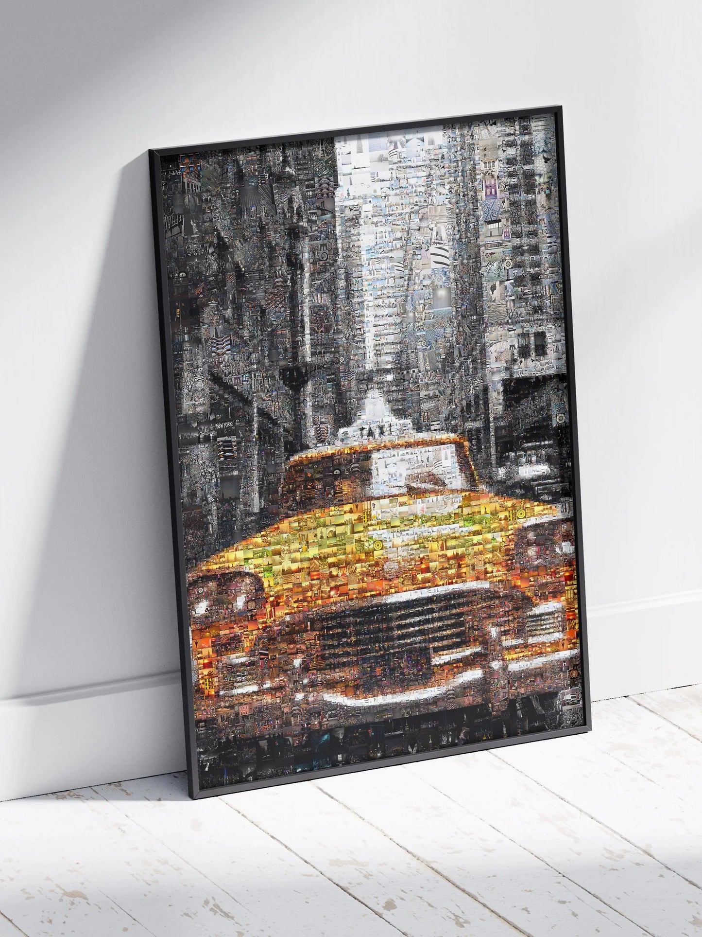 Stunning NYC Yellow Taxi Mosaic Art | Perfect Urban Decor for Home & Office AtelierMosaics