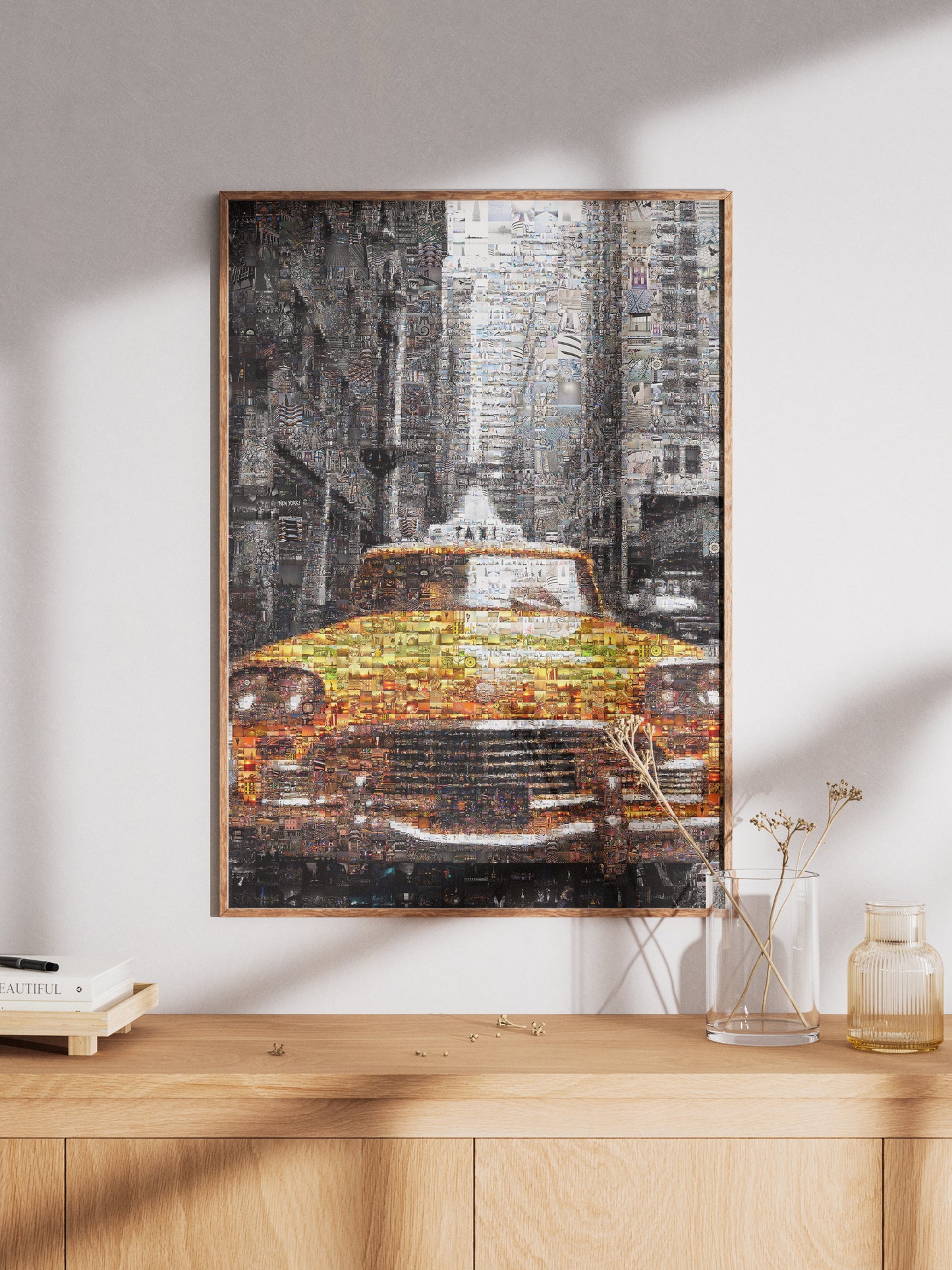 Stunning NYC Yellow Taxi Mosaic Art | Perfect Urban Decor for Home & Office AtelierMosaics