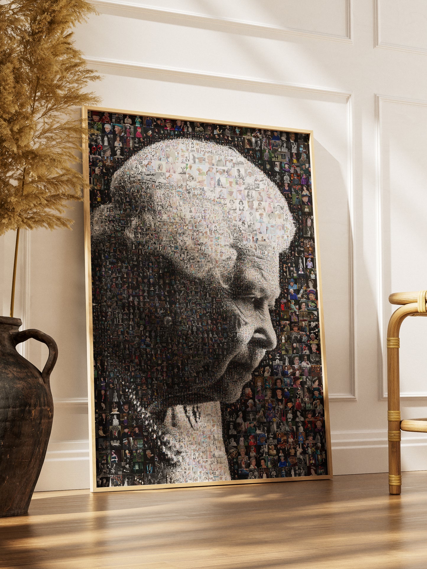 Elegant Elizabeth II Mosaic Artwork - Tribute to the Queen of the UK | Royal Wall Art