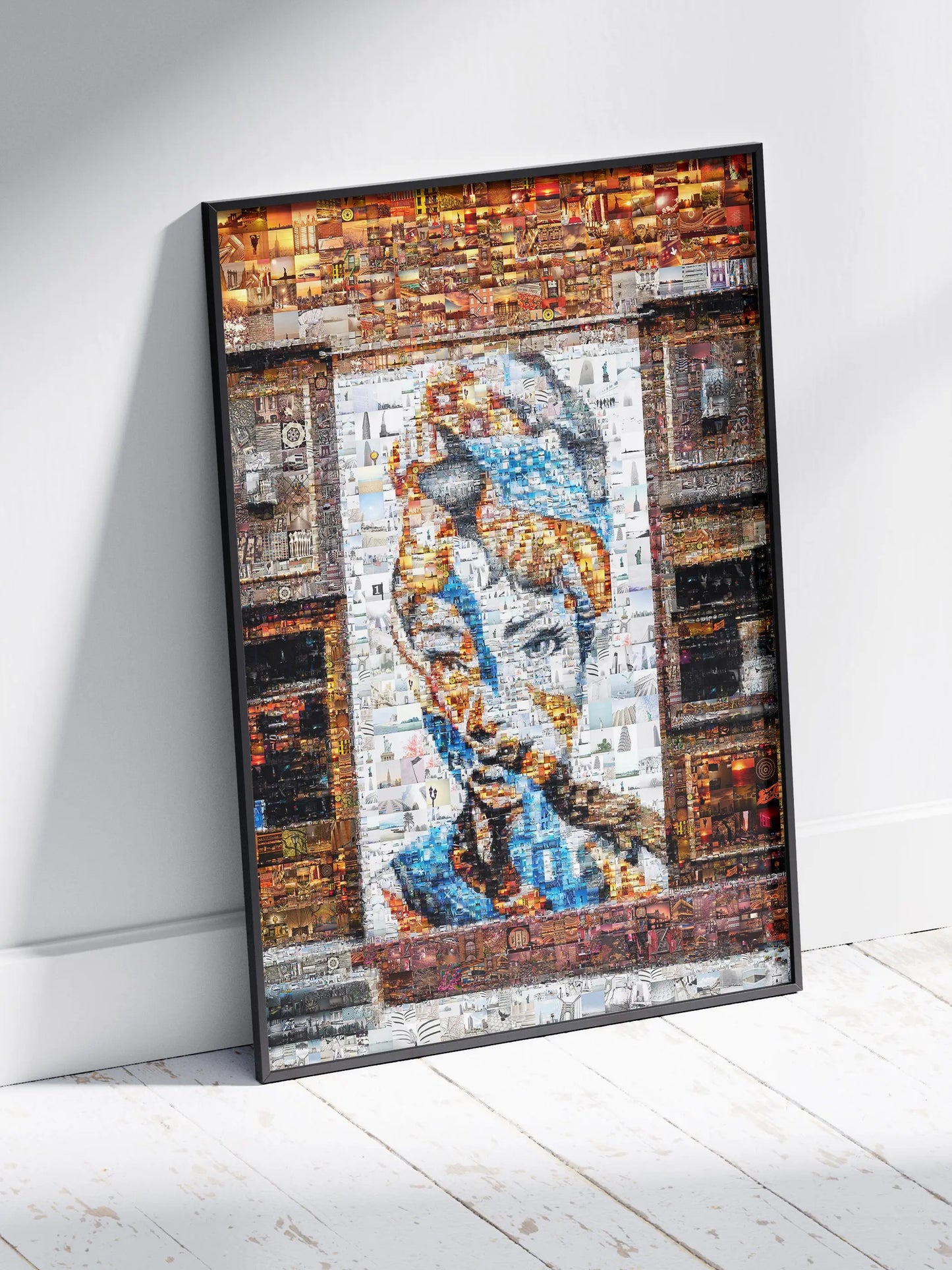 Stunning Mosaic Artwork Featuring a Captivating Portrait - Unique Home Decor Piece AtelierMosaics