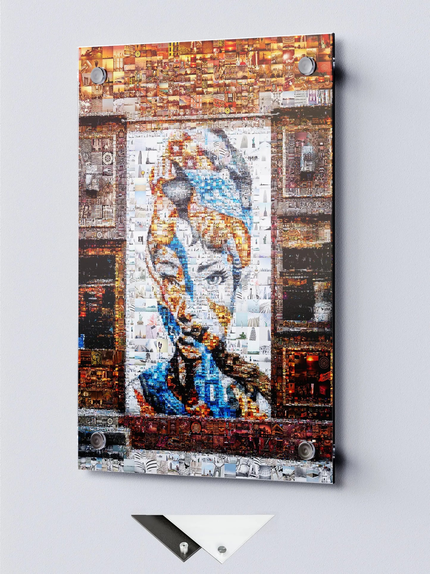 Stunning Mosaic Artwork Featuring a Captivating Portrait - Unique Home Decor Piece AtelierMosaics