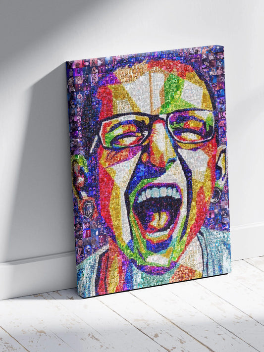 Vibrant Chester Bennington Mosaic Artwork - Linkin Park Tribute AtelierMosaics
