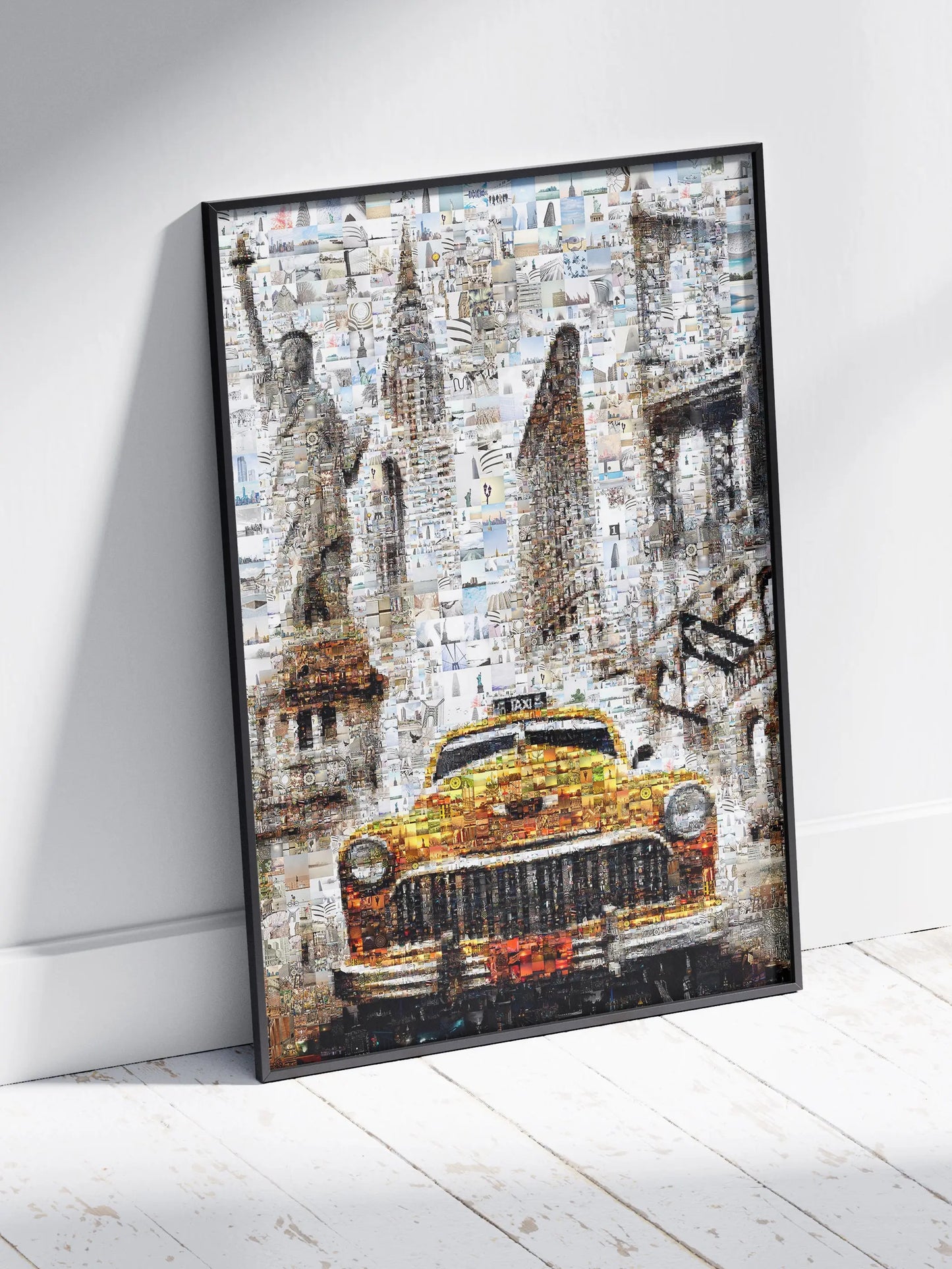 Stunning New York City Mosaic Artwork - Iconic Taxi, Statue of Liberty & Brooklyn Bridge - Perfect for Home Decor AtelierMosaics