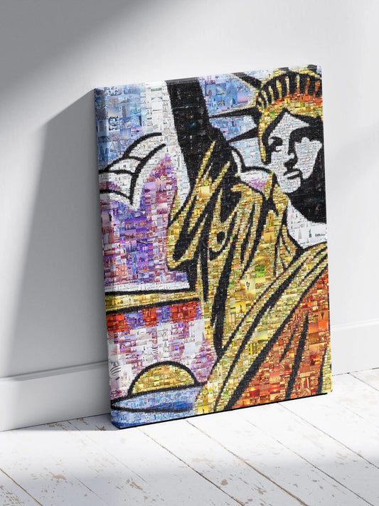 Stunning Mosaic Artwork of the Statue of Liberty - Unique Wall Decor for Home and Office AtelierMosaics