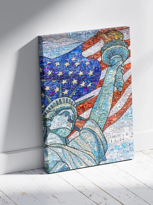 Statue of Liberty Mosaic Art - Unique American Wall Decor for Home & Office AtelierMosaics